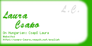 laura csapo business card
